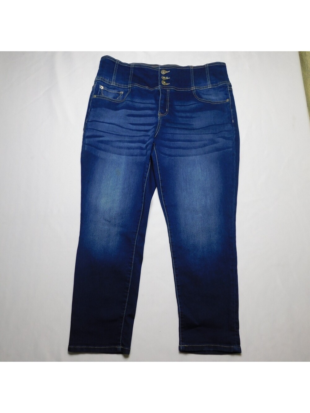 No Boundaries High Rise Sculpting Skinny Crop Jeans Women's Plus Size 19 NoBo